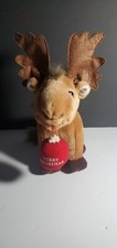 Vintage Russ Berrie Merry Christmas Moose 12" Plush
