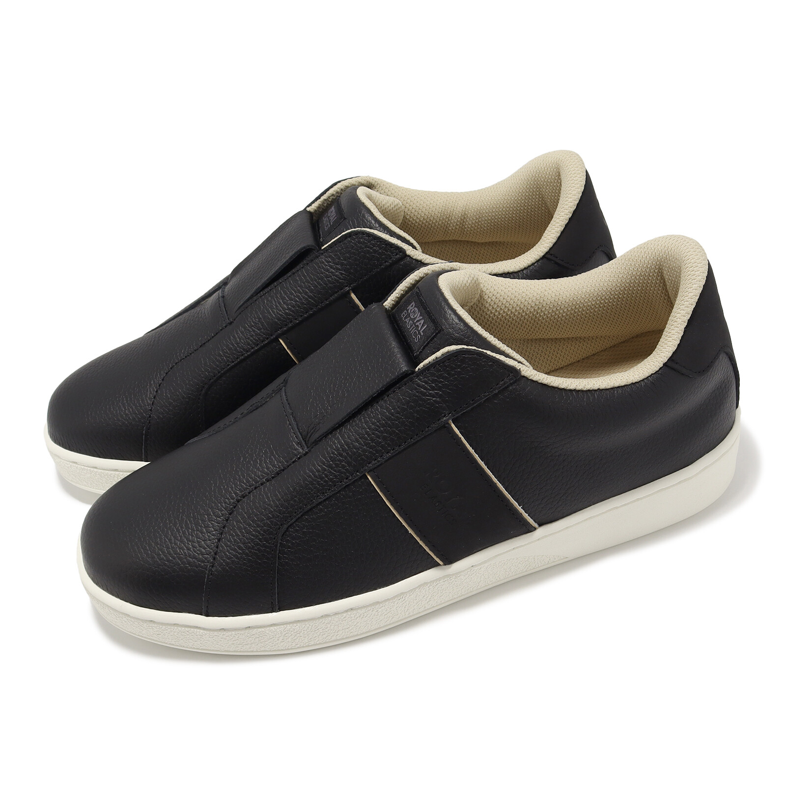 Мужские повседневные слипоны Royal Elastics Bishop Black Wheat в стиле LfieStyle 01733-997