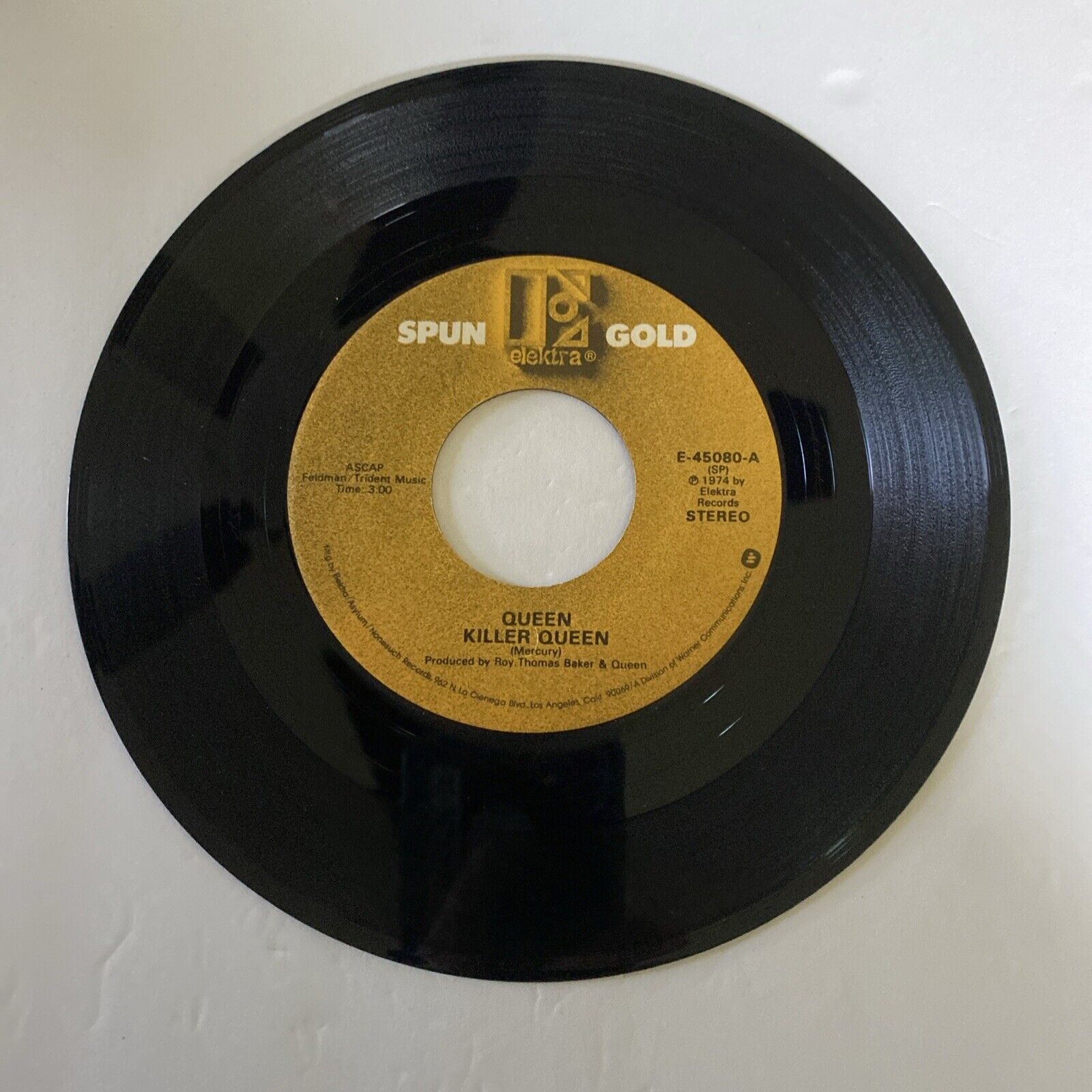 Queen - Killer Queen / Liar - Spun Gold Elektra 45 Vinyl Record #5412