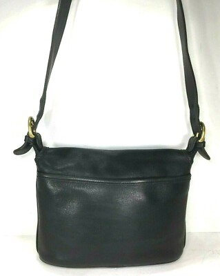 Coach Fletcher 4150 Vintage Black Soft Leather Flap Shoulder Bag
