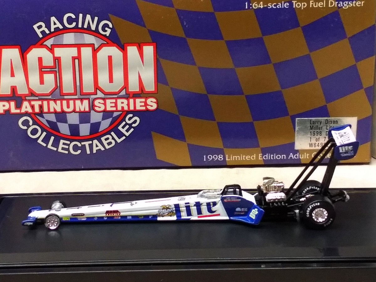 Vintage NHRA Larry Dixon Miller Lite 1998 Top Fuel Dragster 1:64