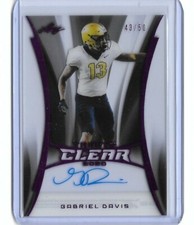 2020 Leaf Trinity Clear GABRIEL DAVIS Pink Foil Auto RC 43/50 Bills WR