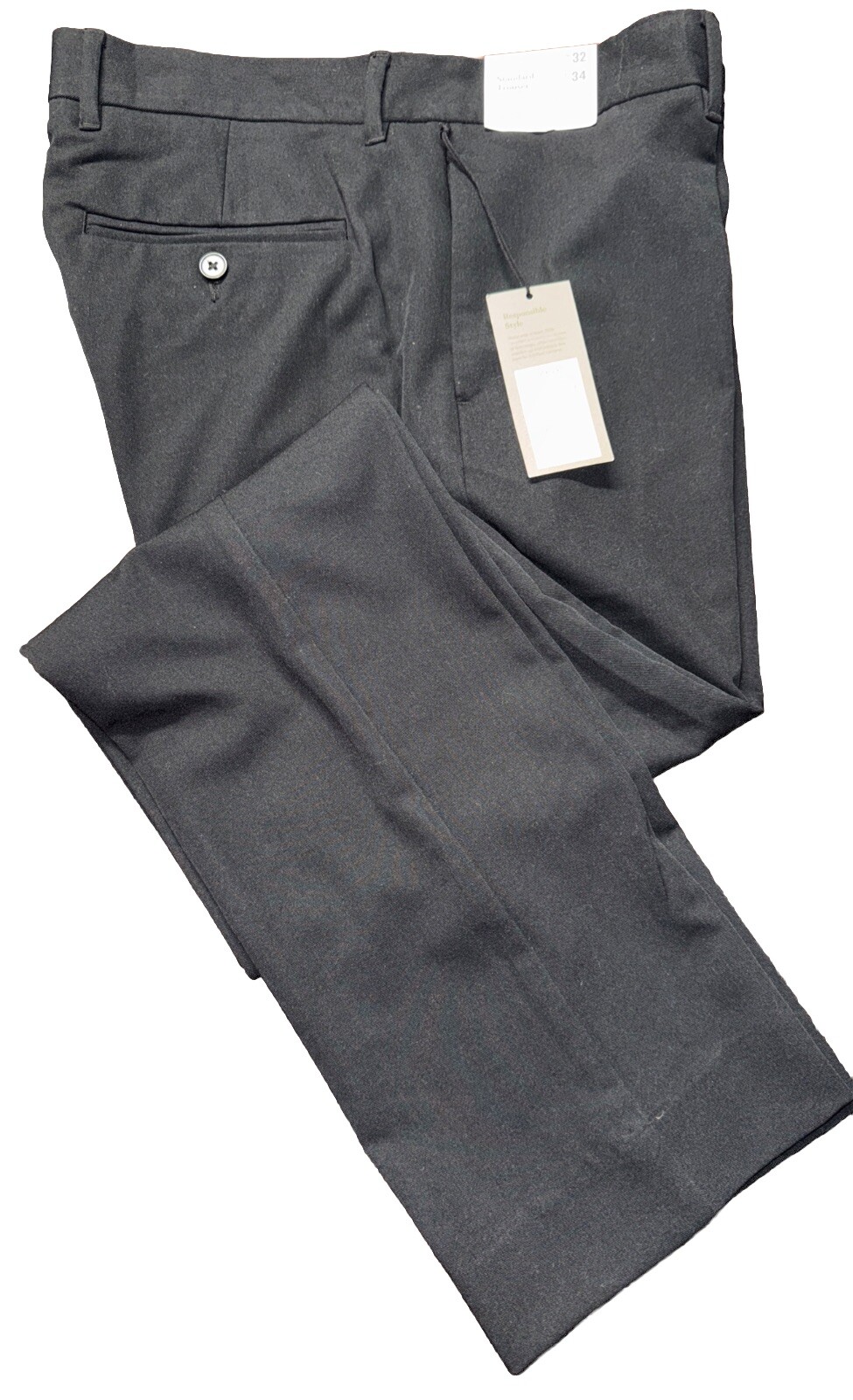 Goodiellow & CO Men's Black Standard Fit Trouser 32x34
