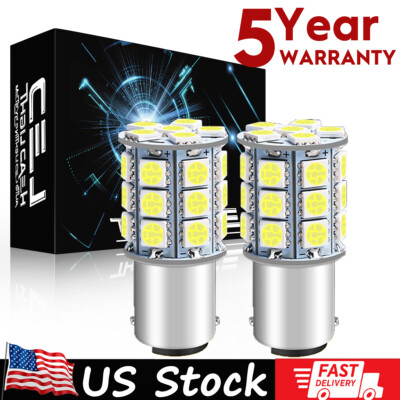 2pc LED Headlight Bulbs Riding Tractor Riding Lawn Mower Snow for 1156 Deere Cub