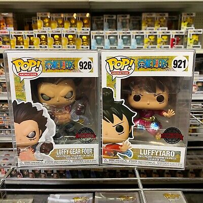 Funko Pop OnePiece : Luffy Gear Four #926 + Luffytaro Metallic #921 Vinyl