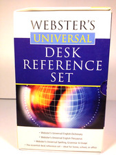 Webster's Universal Desk Reference Set Dictionary Thesaurus Spelling  Grammar