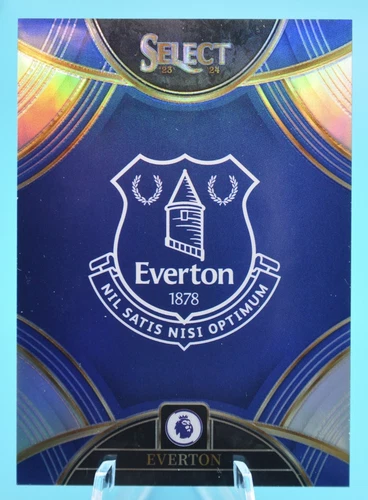 2023-24 Select Premier League Everton Team Badge Logo Silver Prizm Case Hit #9