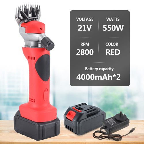 Electric Cordless Shears Sheep Goat Wool Hair Trimmer Shearing Clippers+ Battery - Picture 5 of 12