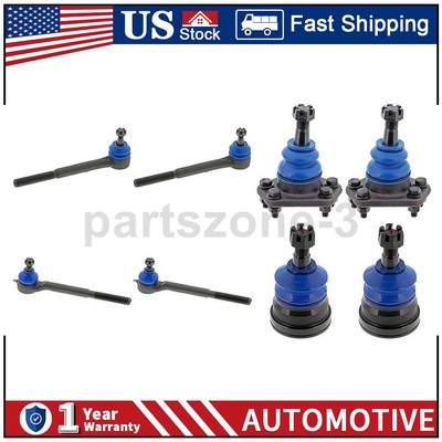 8x Front Inner Outer Tie Rod End Upper Lower Ball Joint Fits Pontiac LeMans 5.0L