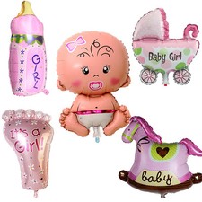 5 PIECE SET Baby Shower Birthday Party Helium Foil Balloons BOY GIRL USA Seller