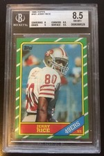1986 Topps Football #161 Jerry Rice 49ers RC Rookie BGS 8.5 NM-MT+ W/ 9.5 & 9Sub