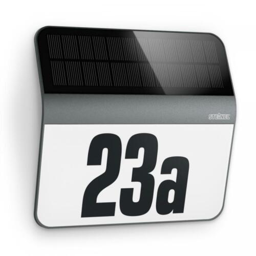 Steinel Solar Hausnummernleuchte XSolar LH-N Anthrazit beleuchtete Hausnummer - Bild 1 von 5