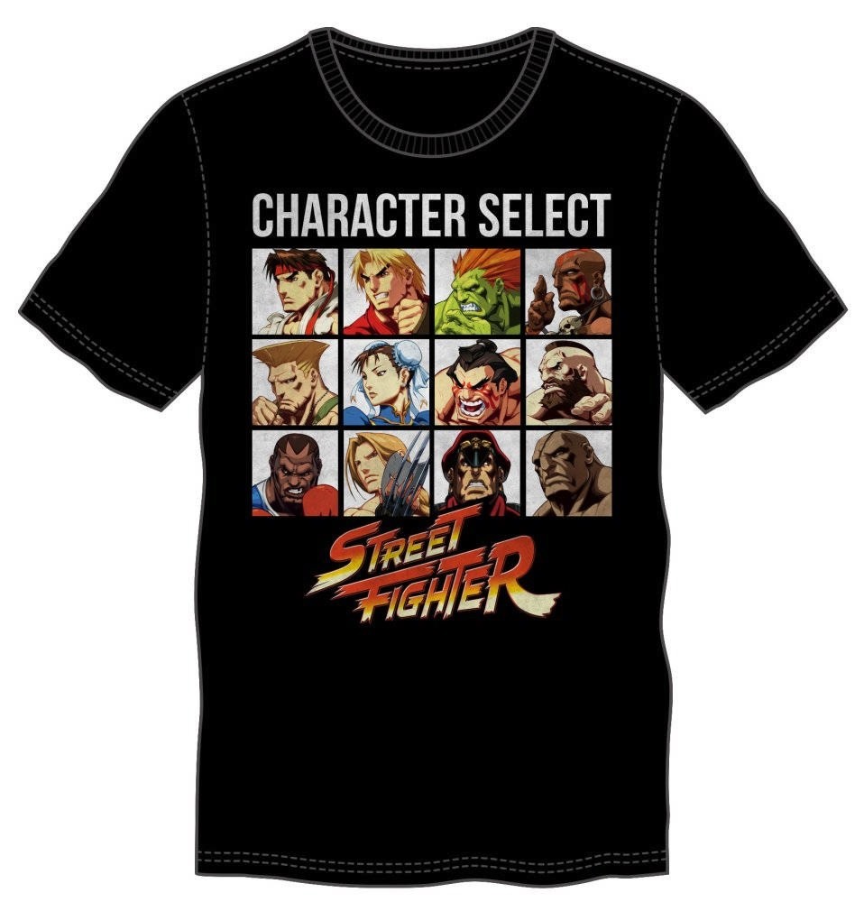 ** Легальная ** Футболка с сеткой персонажей игры Street Fighter Ryu Ken Grid Authentic TS4MG4