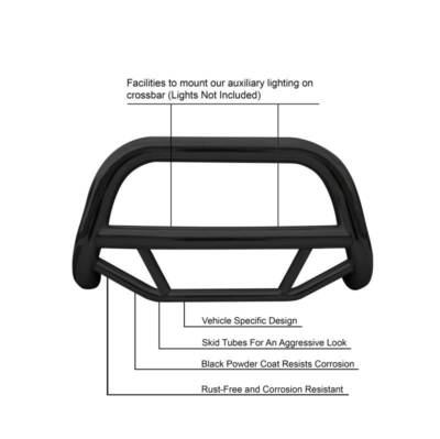 Kasei Bull Bar Brush Guard Push Protector No Skid Black Fit 05-09 Chevy Equinox