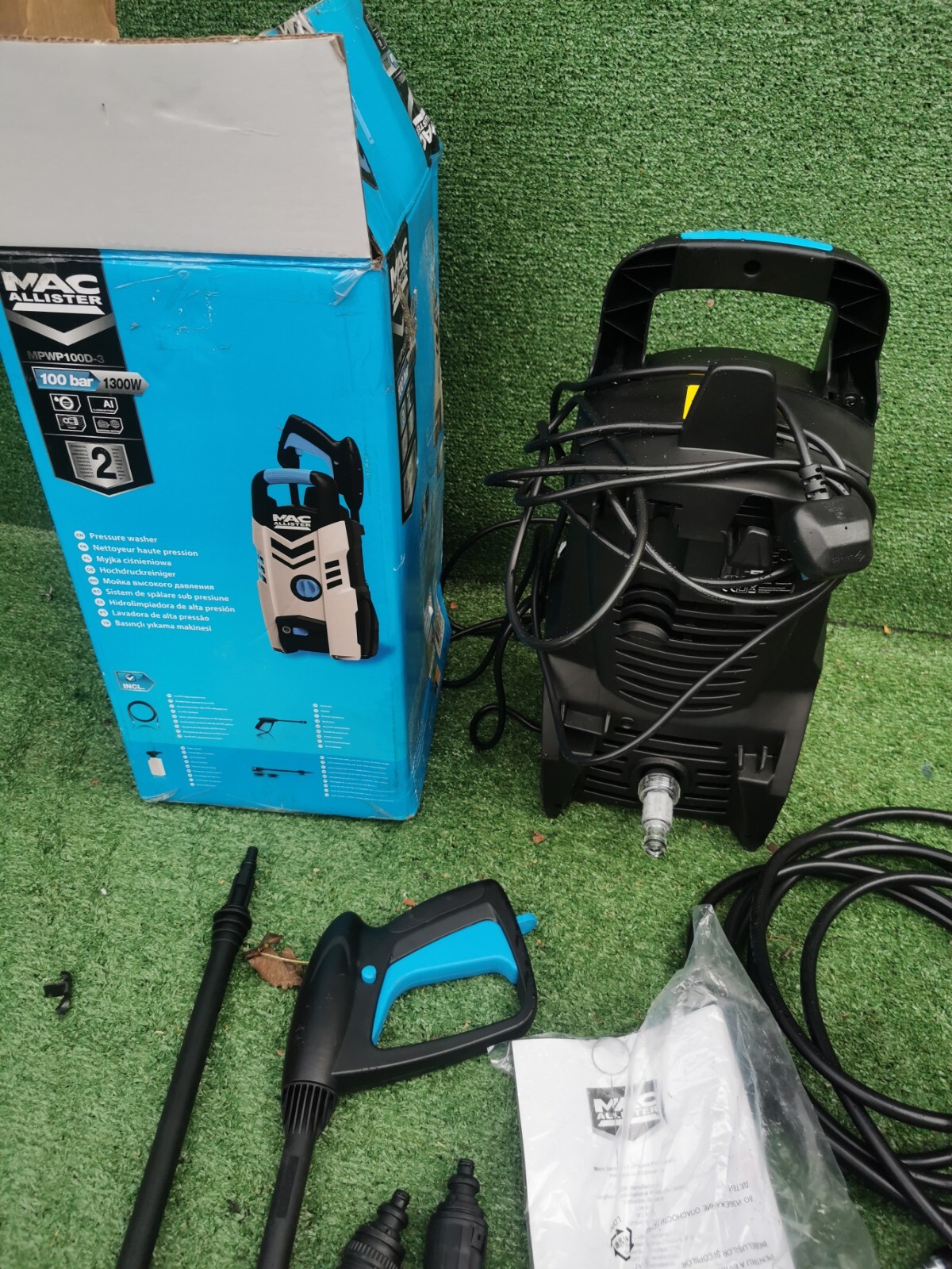 Mac Allister Pressure Washer Electric Power Full PrJet Cleaner 100bar 1