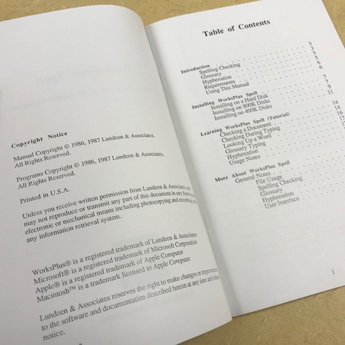 Vintage RARE version 1.1 f. _WorksPlus Spell Microsoft Works on Apple Macintosh - Afbeelding 9 van 12