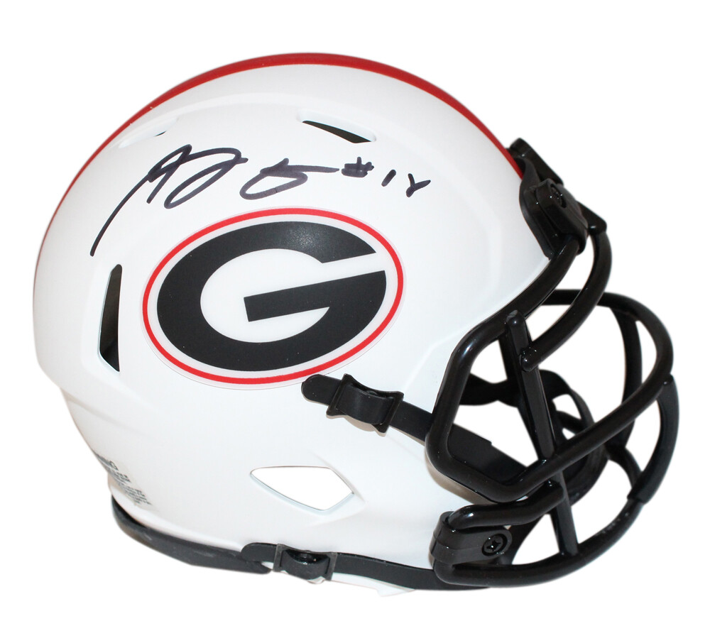 A.J. Green Autographed Signed Georgia Bulldogs Lunar Mini Helmet Beckett 