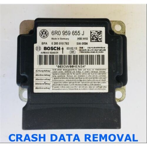 VW 0285010526 6R0959655J 0285010792 Airbag ECU SRS Crash Data 