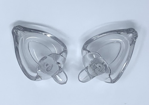 Duncan Miller Vintage 2 Pc Set Pall Mall Line Clear Duck Shaped Glass Ashtrays - Picture 4 of 12