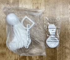 Tupperware Measuring Spoons Set 6 White w/Grey Markings D Ring-NEW-SHIPPING INCL