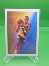 1990-91 NBA Hoops - Reggie Miller #365 Illustration Checklist Indiana Pacers
