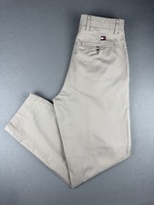 Tommy Hilfiger Pleated  Chino Trousers Men 29x32 Regular Fit Preppy Beige