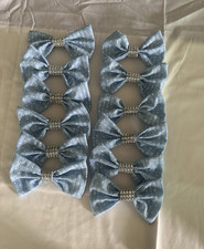 Girls Blue & White Polka Dot Fabric Bow Hair ...