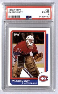 Patrick Roy 1986-87 Topps Rookie #53 PSA 6 Montreal Canadiens