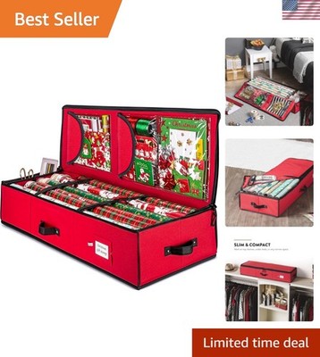 Gift Wrapping Paper Organizer Storage - 40'' Gift Wrap Storage Containers with...