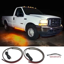 LEDGlow 2pc 52" Side Marker & White Courtesy LED Lights fits Straight Cab Trucks