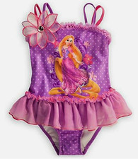 Disney Store Rapunzel Swim Swimsuit Size 5/6 New