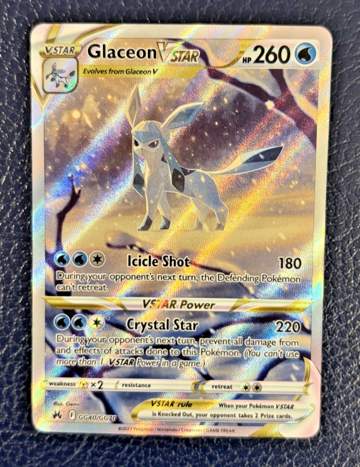 Glaceon VSTAR GG40/GG70 Galarian Gallery Crown Zenith Near Mint Pokemon Card
