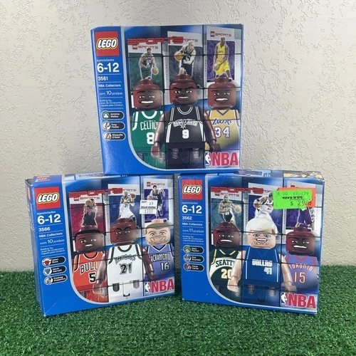 LEGO NBA Set Lot Of 3 #3561 #3566 #3562 ROSE O’NEAL DIRK NIP Complete