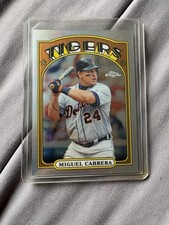 2013 Topps Chrome 1972 Chrome Refractor #72C-MC Miguel Cabrera BASEBALL Card 4J