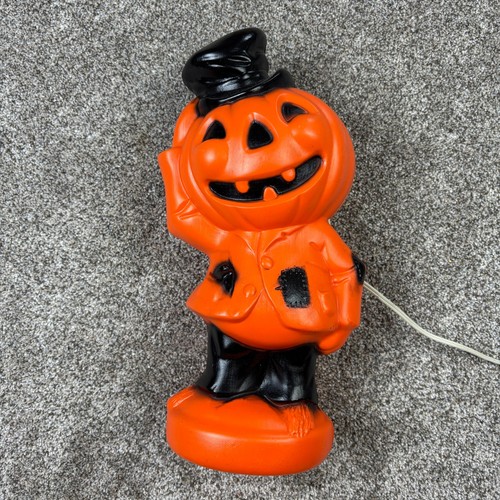 1969 Empire Plastic Corp Halloween Pumpkin Jack-O-Lantern Halloween 14" w/Cord!
