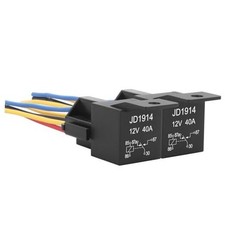 Pack JD1914 Car Relay Kit, 1V 40A, SPDT 5 Pin, 40A Automotive Relay, 2