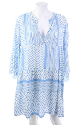 Miss Goodlife Tunika Kleid XL himmelblau off-white