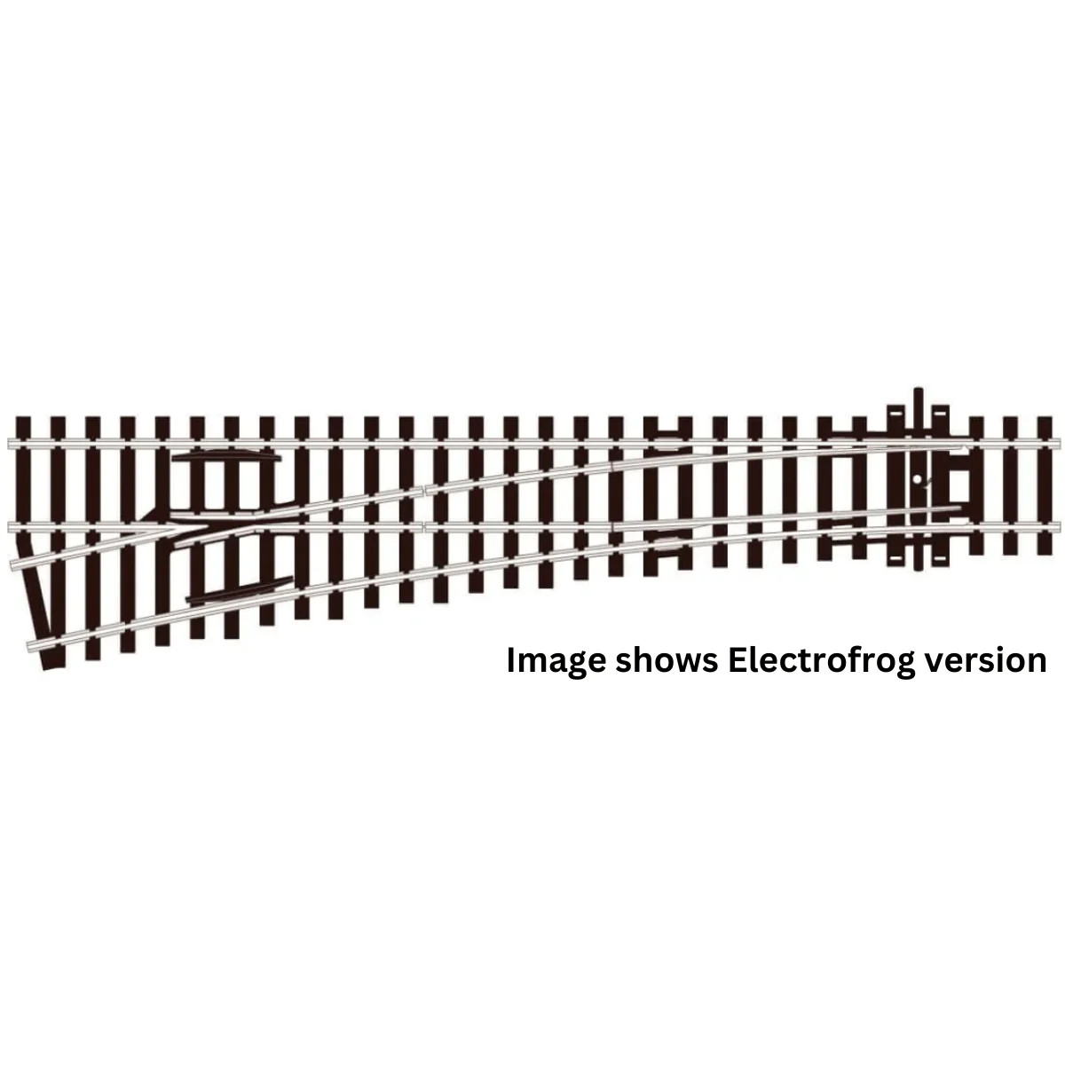 Peco SL-96 Turnout, Medium Radius, Left Hand (Insulfrog) - OO Gauge