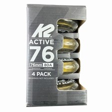K2 Active 76mm 80A Inline Skate Wheels 4 Pack No Bearings New