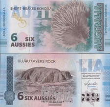 Banknoten Australien 2025 6 Aussies Souvenirschein Australien bankfrisch Tiere A