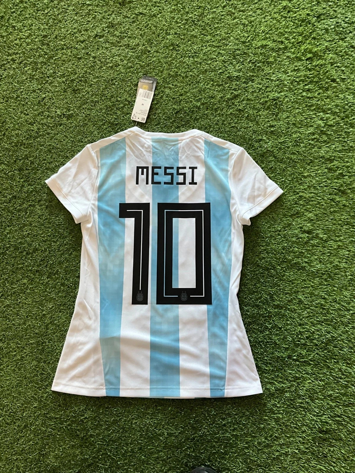 adidas Argentina Women's Home World Cup Jersey 18/19 Legend Messi #10 - Blue