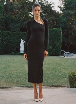 With Jean- Celia Dress/Black