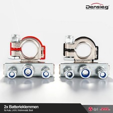 Produktbild - Densieg 2x Batterieklemmen 12 V Set verzinkt Polklemme Autobatterie Klemmen LKW