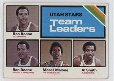 1975-76 Topps Team Leaders Ron Boone Moses Malone Al Smith #286 HOF 17qs