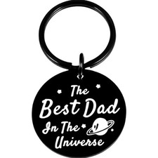 Best Dad In The Universe Steel Keyring Gift For Birthday - Gift Ready
