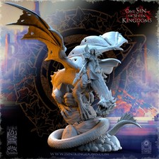 SilverMoor Elf Princess Ynariel on Dragon | The Beholder Miniatures