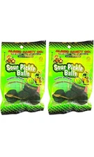 Alamo Candy Sour Pickle Balls, 1 Oz (Pack of 2) - Delicious Pickle Flavor!
