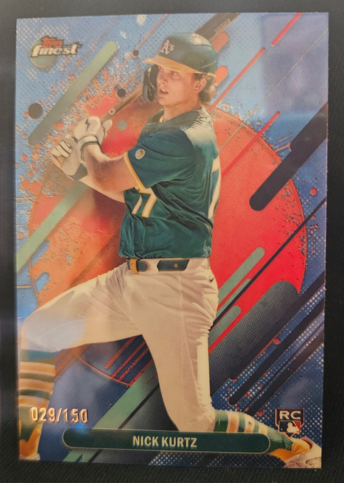2025 Topps Finest - Rare Nick Kurtz #252 Sky Blue Refractor /150 (RC)