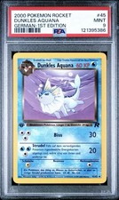 2000 Pokemon DEUTSCH 1. Edition Rocket Dunkles Aquana Non Holo 45/82 PSA 9 MINT