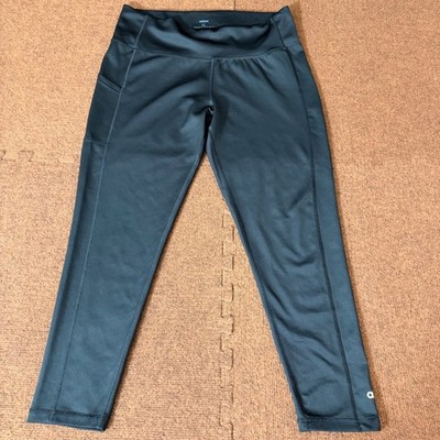 Adidas Womens Climalite Leggings XL Black High Rise Side Pocket Athletic gym